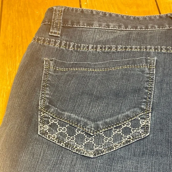 Gucci Arkansas 01865 Denim Jeans 35x32 Made In Italy - Picture 3 of 16